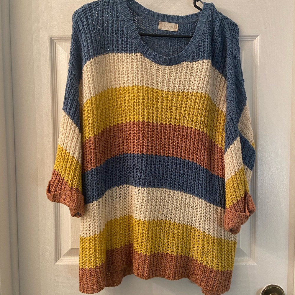 Stripped Crocheted Sweater